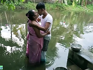 Tarpita and Hasikul's hot anal lovemaking adventure with steaming Boudi outside