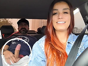 Fanny1 gets stopped up and porked off out of one's mind app driver's rock fast knob while her passenger sees!