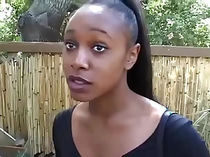 Sexy ebony African babe goes wild in a big cock in a extremist doggystyle favoured pot