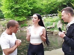 Honoured Chick Group Luvs Clean out Outdoors with Tall Boobs and a Hot Ass