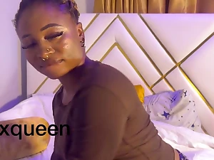 Black unsubtle moans hard while getting her pussy drilled thither doggystyle